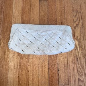 Treesje White Distressed Studded Clutch